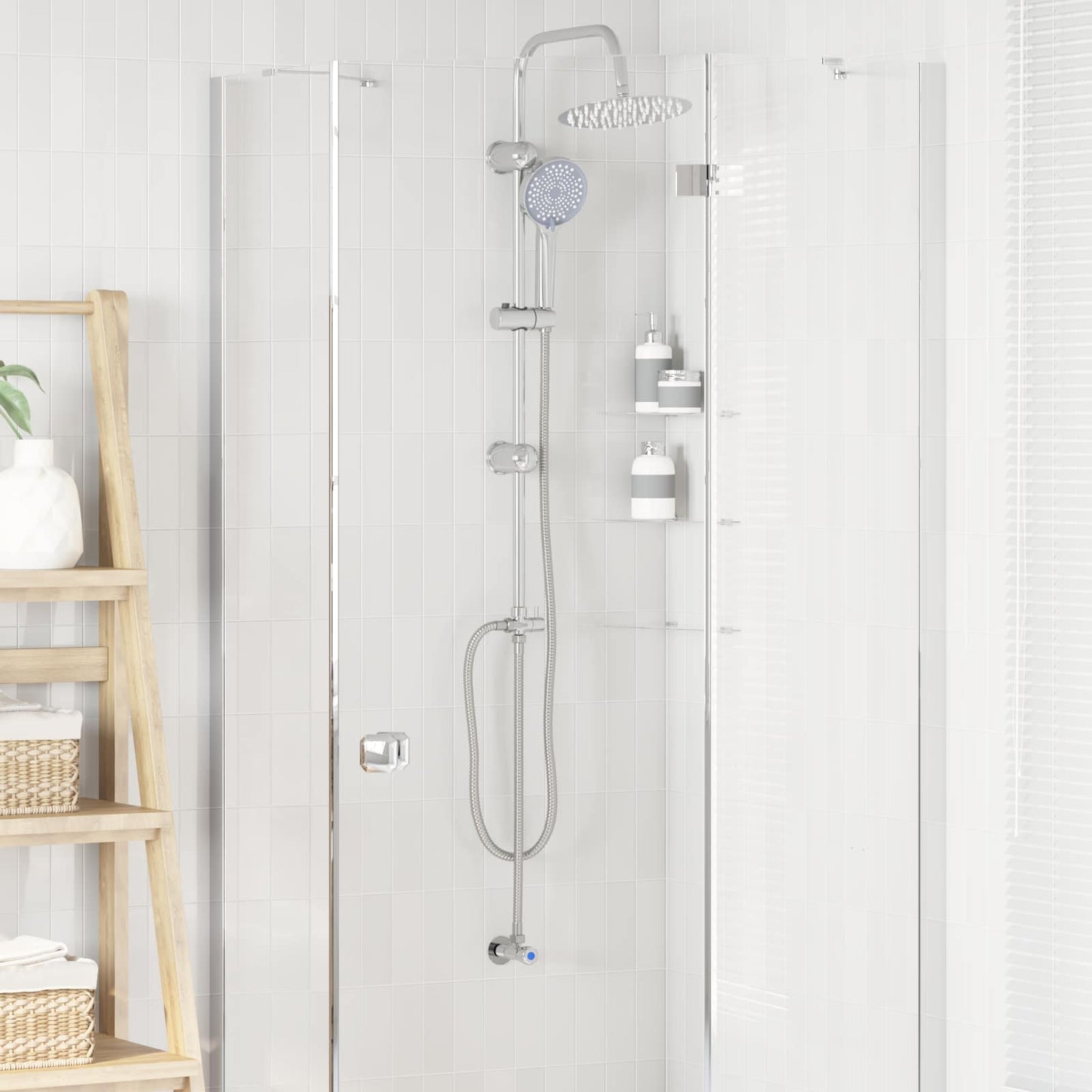 Vidaxx set de douche argent 47 x 20 x 95 cm acier inoxydable