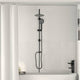 Vidaxx set de douche noir 47 x 20 x 95 cm acier inoxydable