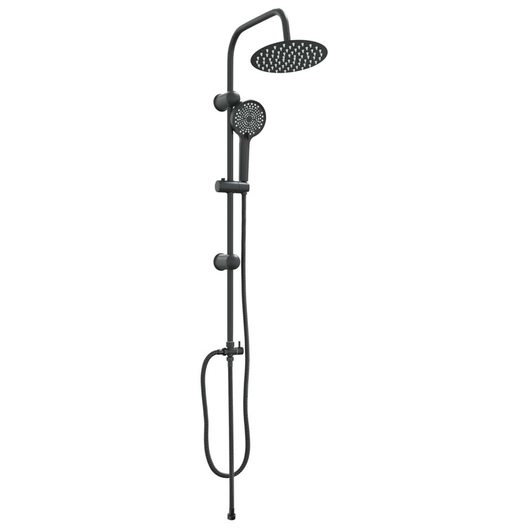 Vidaxx set de douche noir 47 x 20 x 95 cm acier inoxydable
