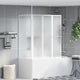 Vidaxx cloison de baignoire mat 120 x 70 x 137 cm aluminium