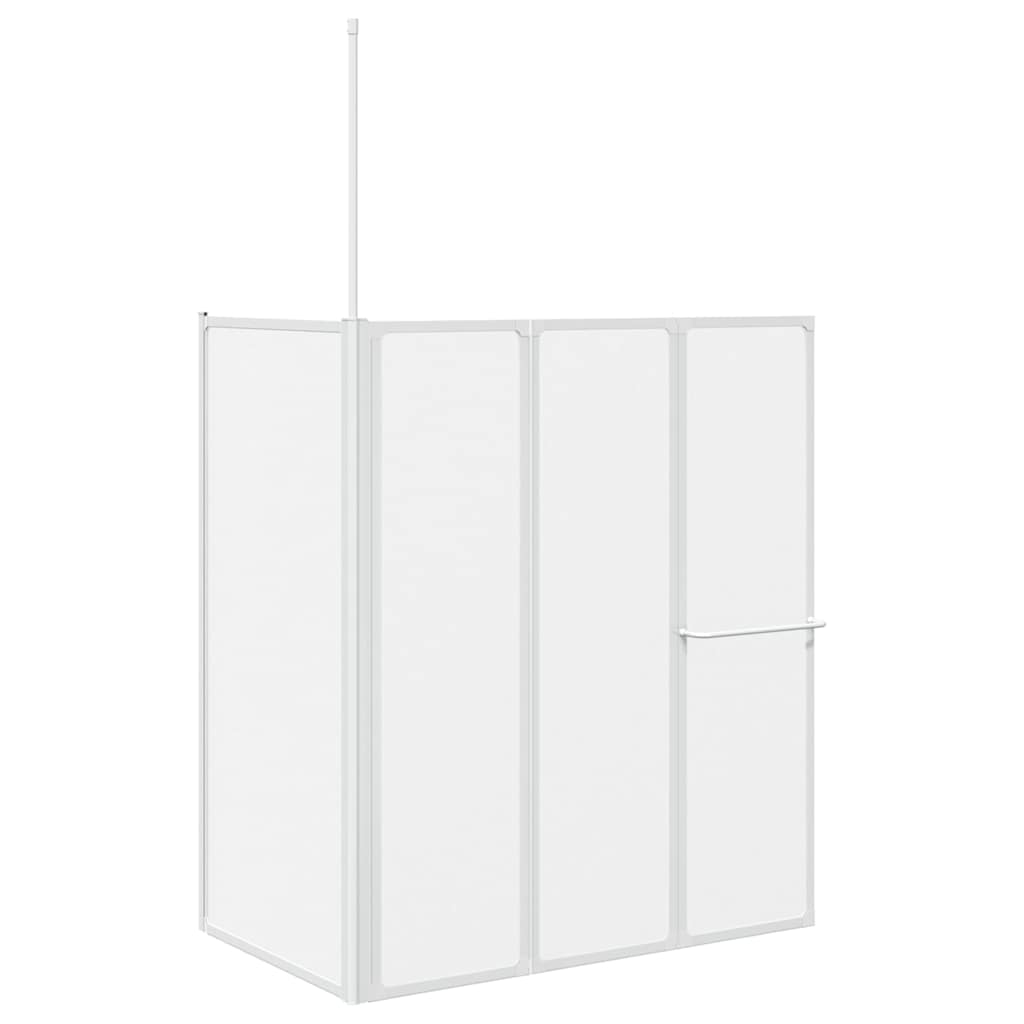 Vidaxx cloison de baignoire mat 120 x 70 x 137 cm aluminium