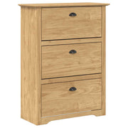 Vidaxl étagère à chaussures bodo marron miel 80 x 35 x 118 cm bois travaillé - afbeelding 2