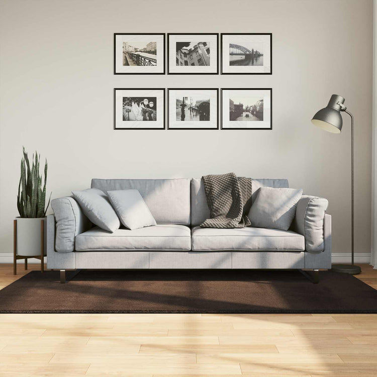 Vidaxx tapis rectangulaire huarte marron 200 x 100 cm polyester