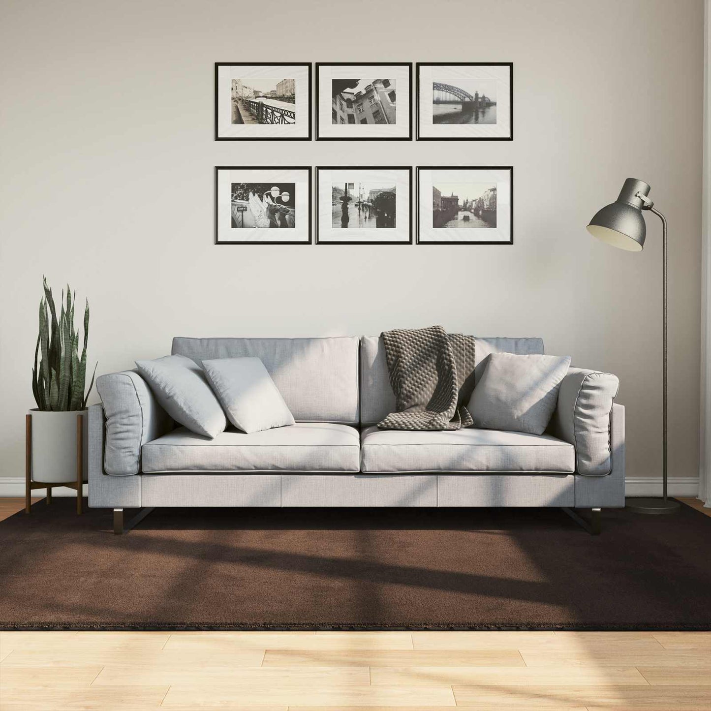 Vidaxx tapis rectangulaire huarte marron 230 x 160 cm polyester
