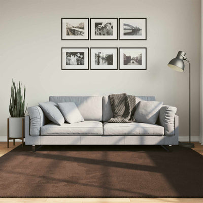 Vidaxx tapis carré huarte marron 200 x 200 cm polyester
