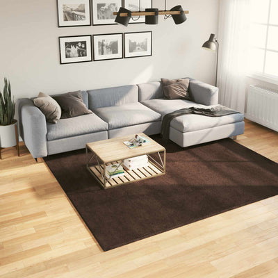Vidaxx tapis carré huarte marron 240 x 240 cm polyester