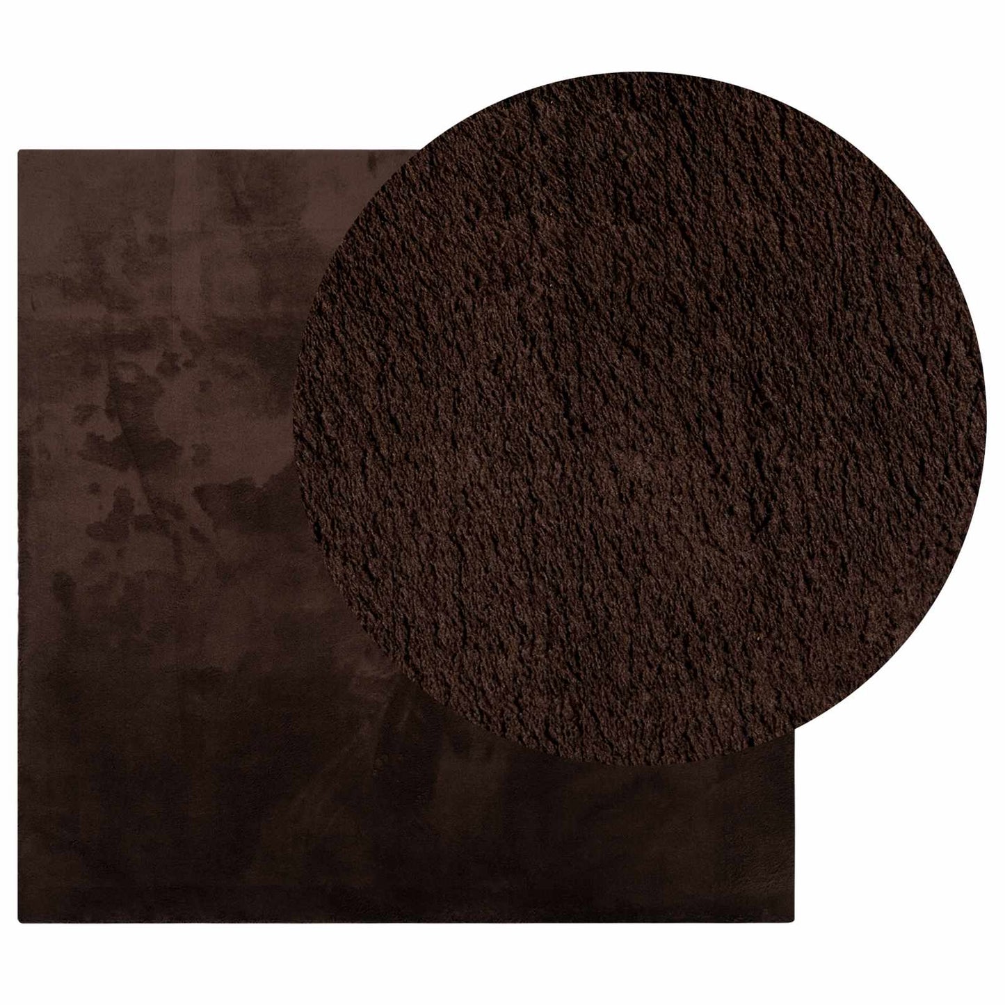 Vidaxx tapis carré huarte marron 240 x 240 cm polyester