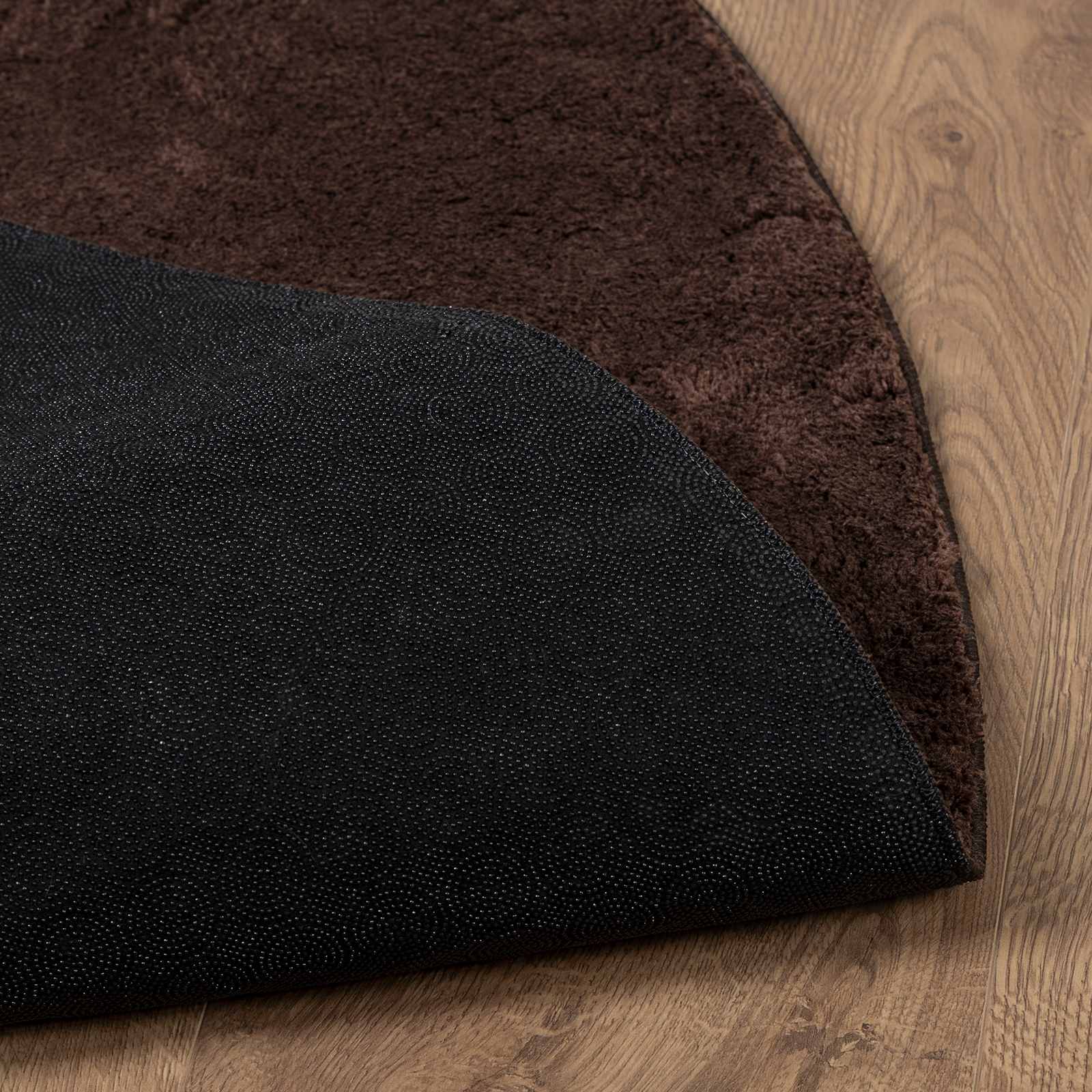 Vidaxx tapis rond huarte marron ø 80 cm polyester