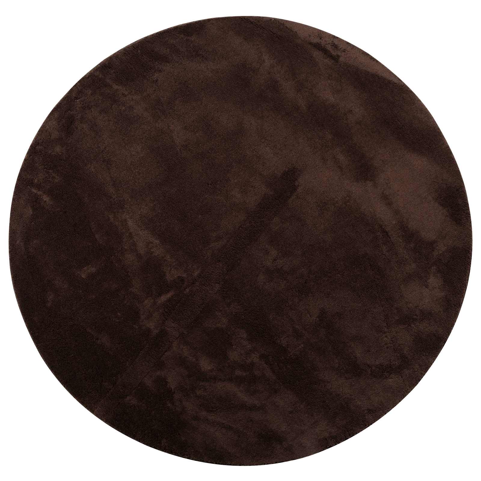 Vidaxx tapis rond huarte marron ø 80 cm polyester