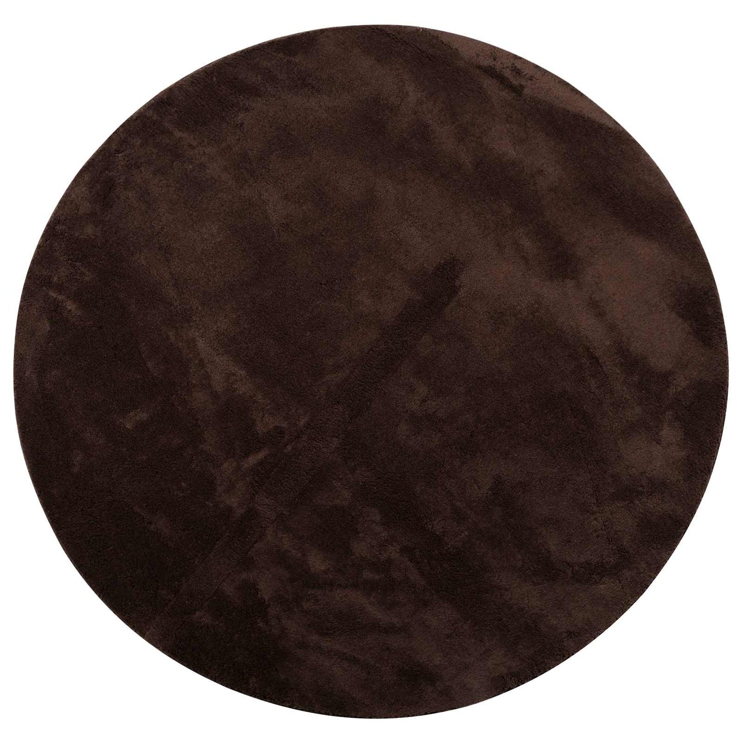 VidaXL tapis rond huarte marron ø 120 cm polyester
