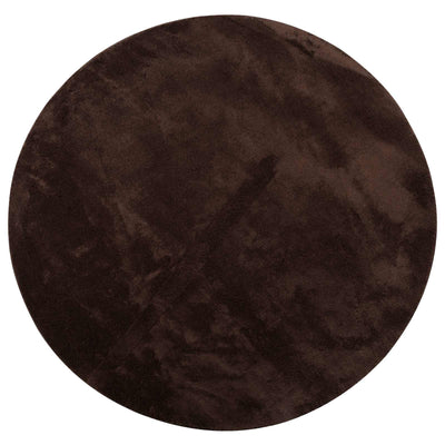 VidaXL tapis rond huarte marron ø 120 cm polyester