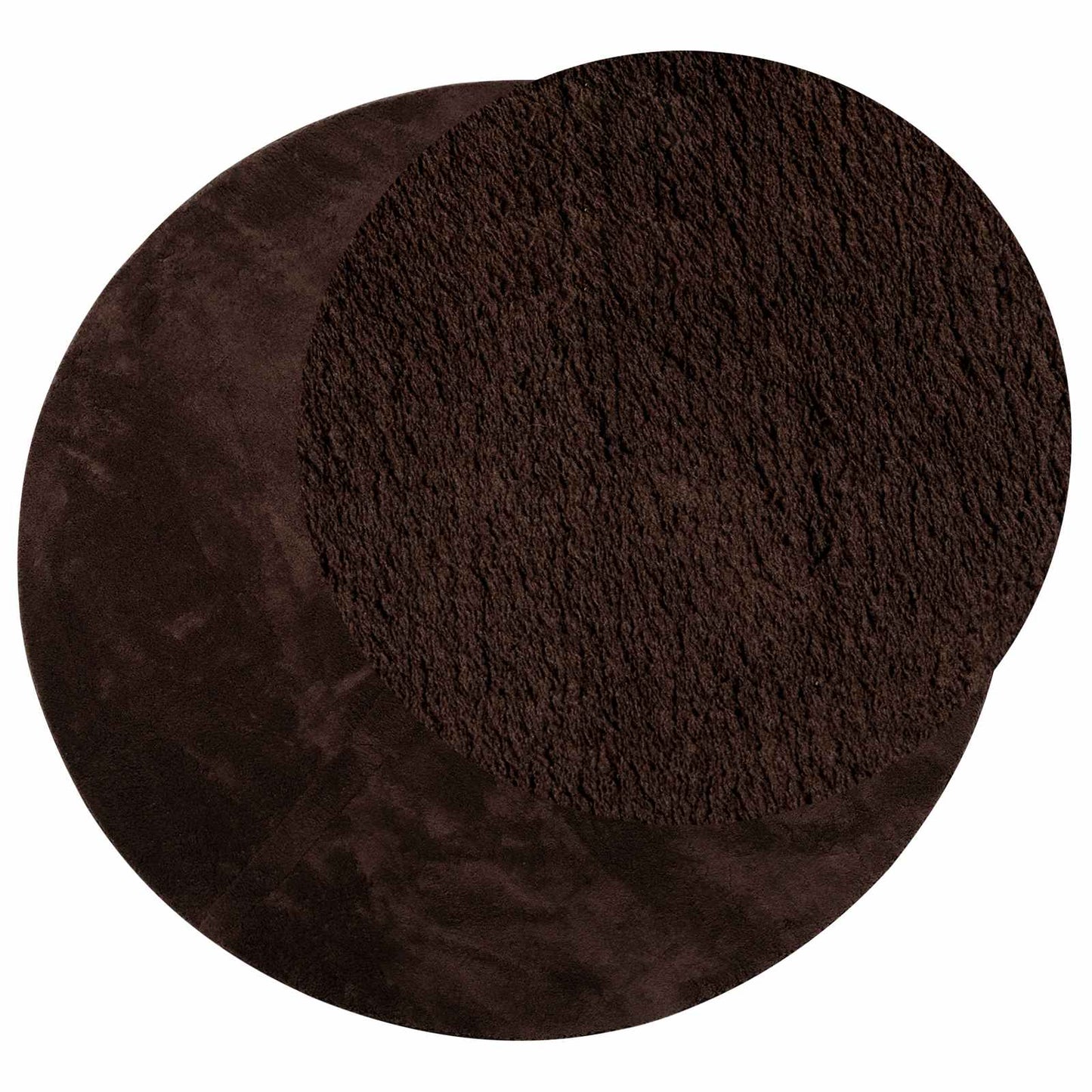 VidaXL tapis rond huarte marron ø 120 cm polyester