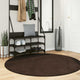 VidaXL tapis rond huarte marron ø 160 cm polyester