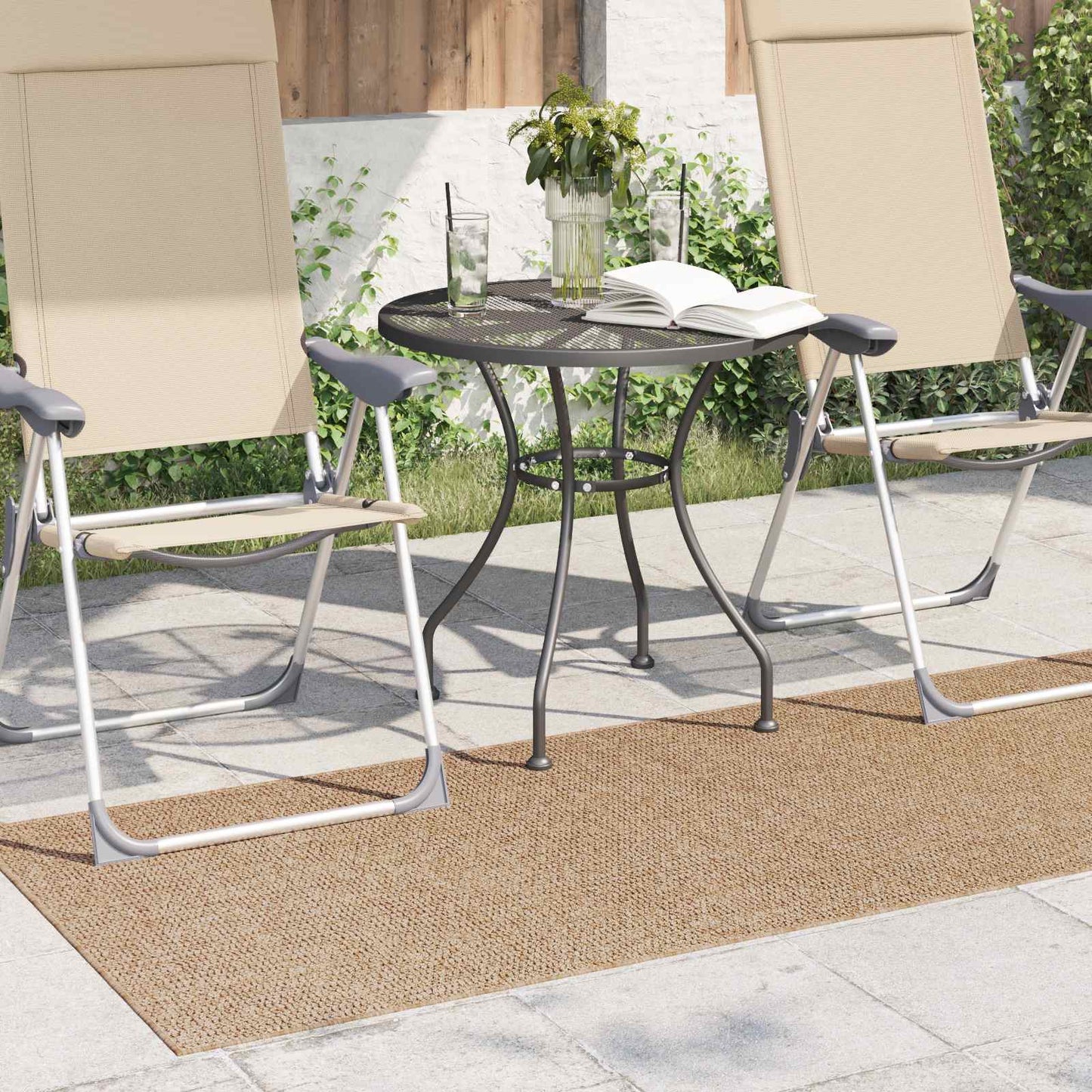 Vidaxx tapis rectangulaire huarte naturel 200 x 80 cm polyester