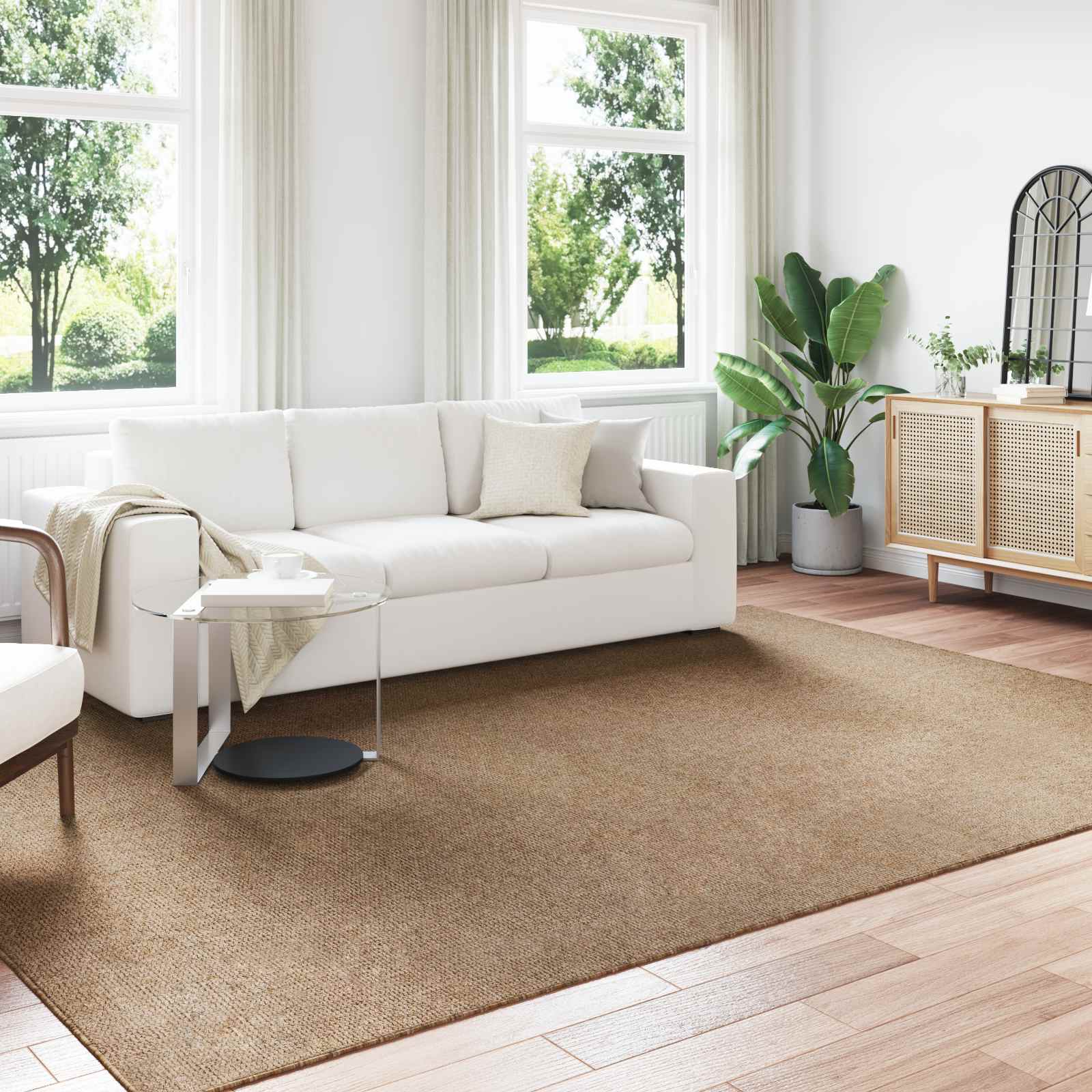 Vidaxx tapis rectangulaire huarte naturel 280 x 200 cm polyester