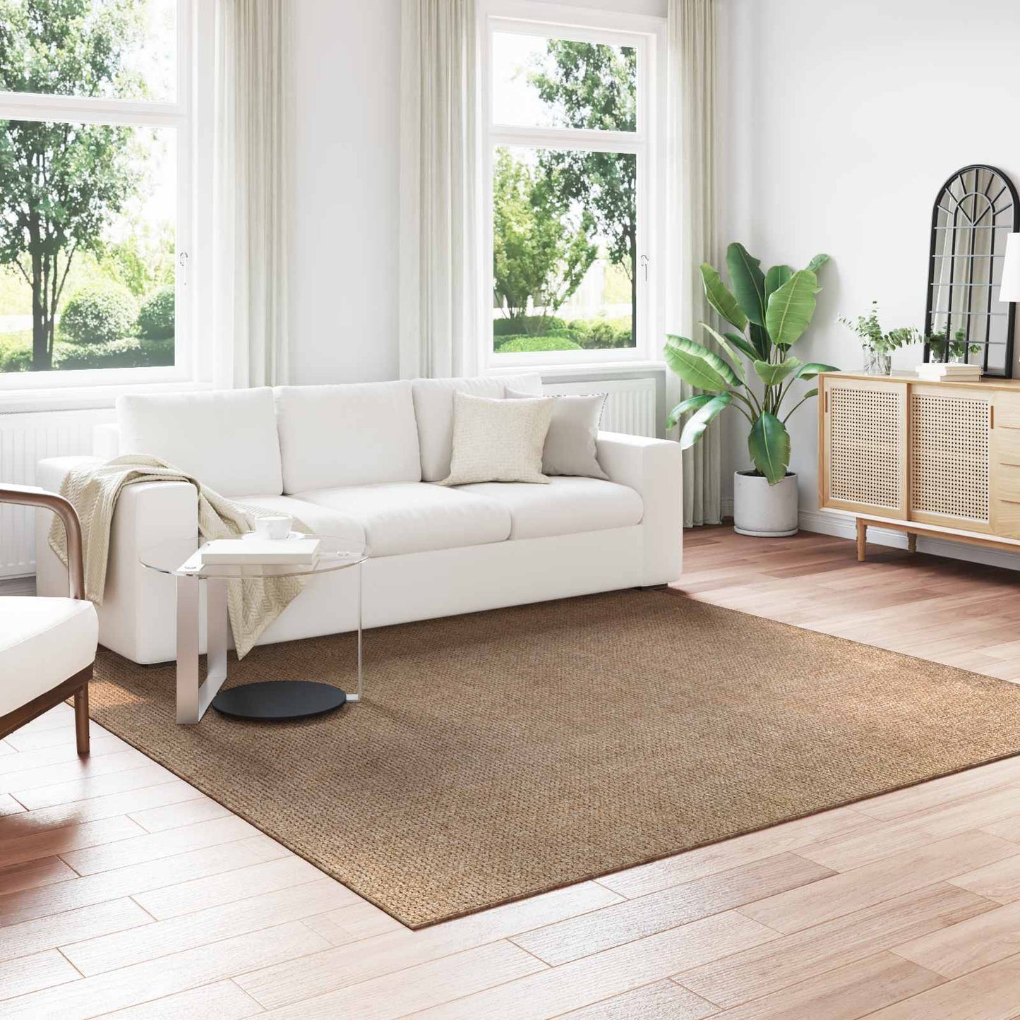 Vidaxx tapis carré huarte naturel 240 x 240 cm polyester