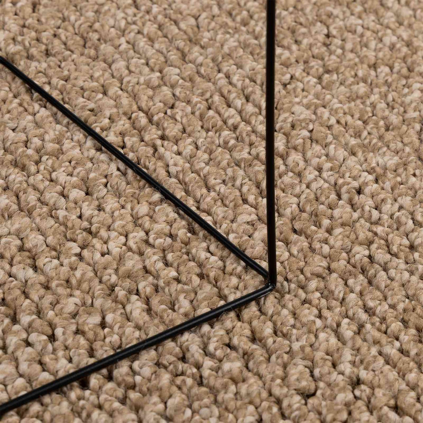 VidaXL tapis rond huarte naturel ø 120 cm polyester