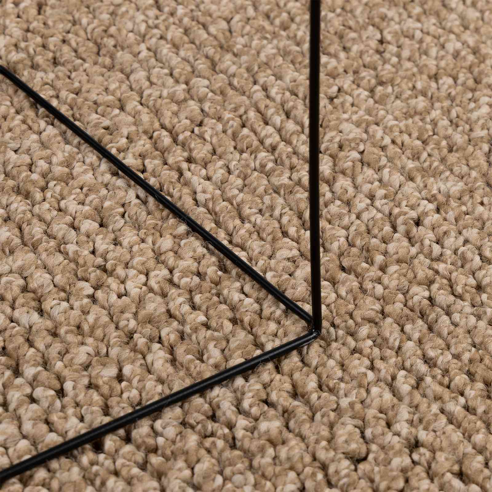 VidaXL tapis rond huarte naturel ø 120 cm polyester