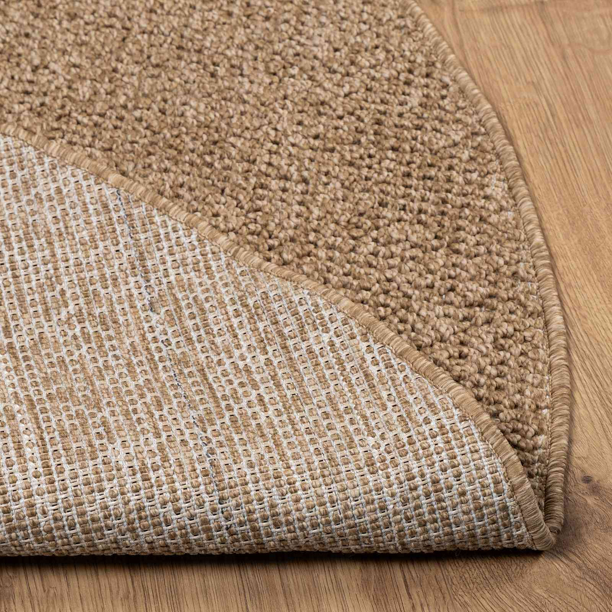 VidaXL tapis rond huarte naturel ø 160 cm polyester