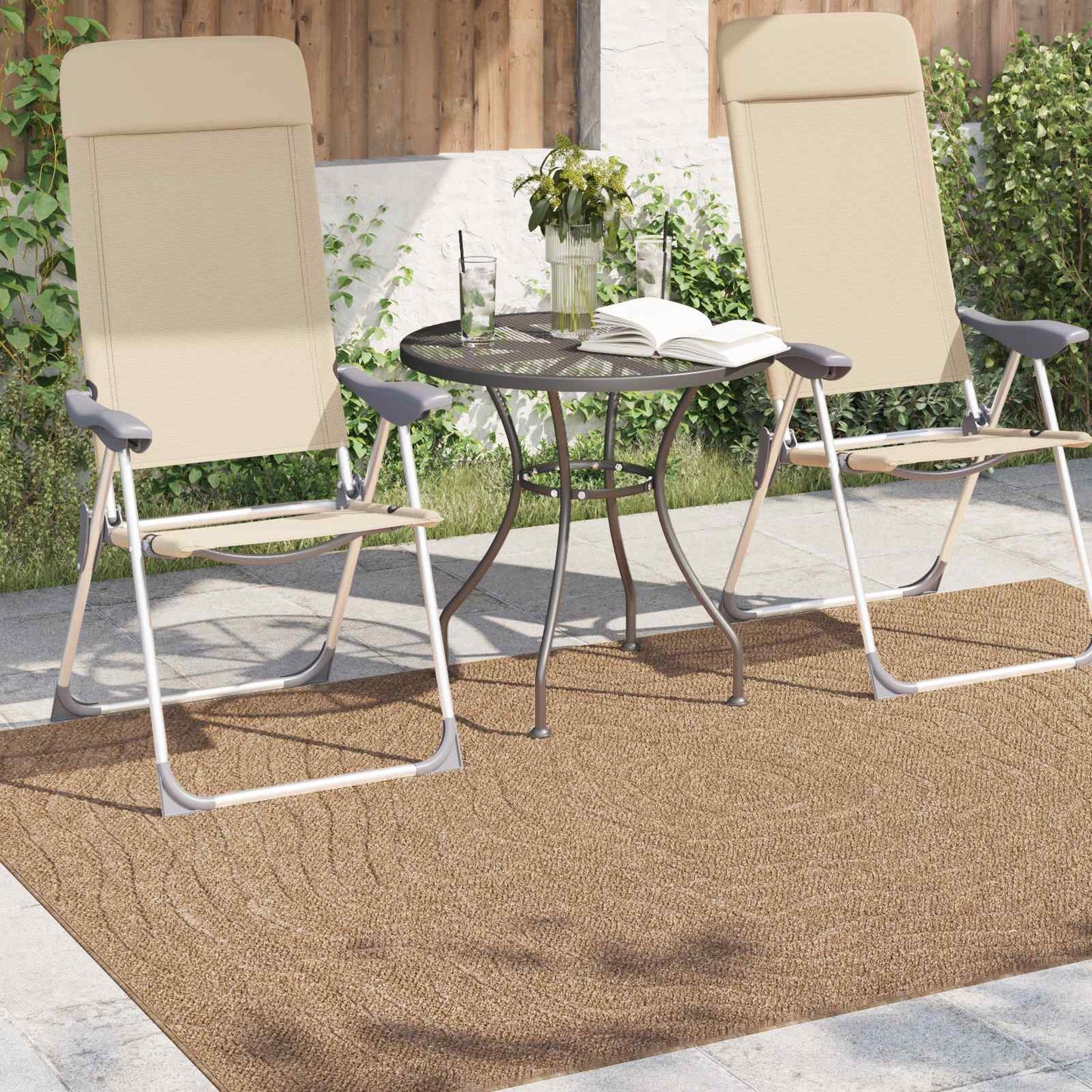 Vidaxx tapis moiré huarte naturel 230 x 160 cm polyester