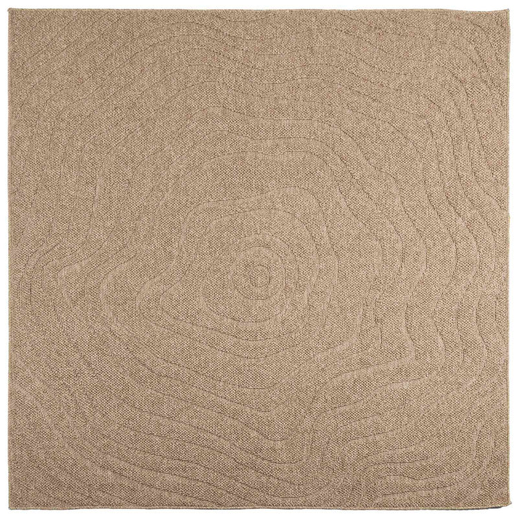 Vidaxx tapis moiré carré huarte naturel 120 x 120 cm