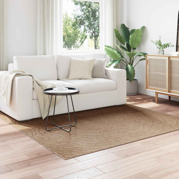 Vidaxx tapis moiré carré huarte naturel 200 x 200 cm