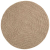Vidaxx tapis rond moiré huarte naturel ø 160 cm polyester