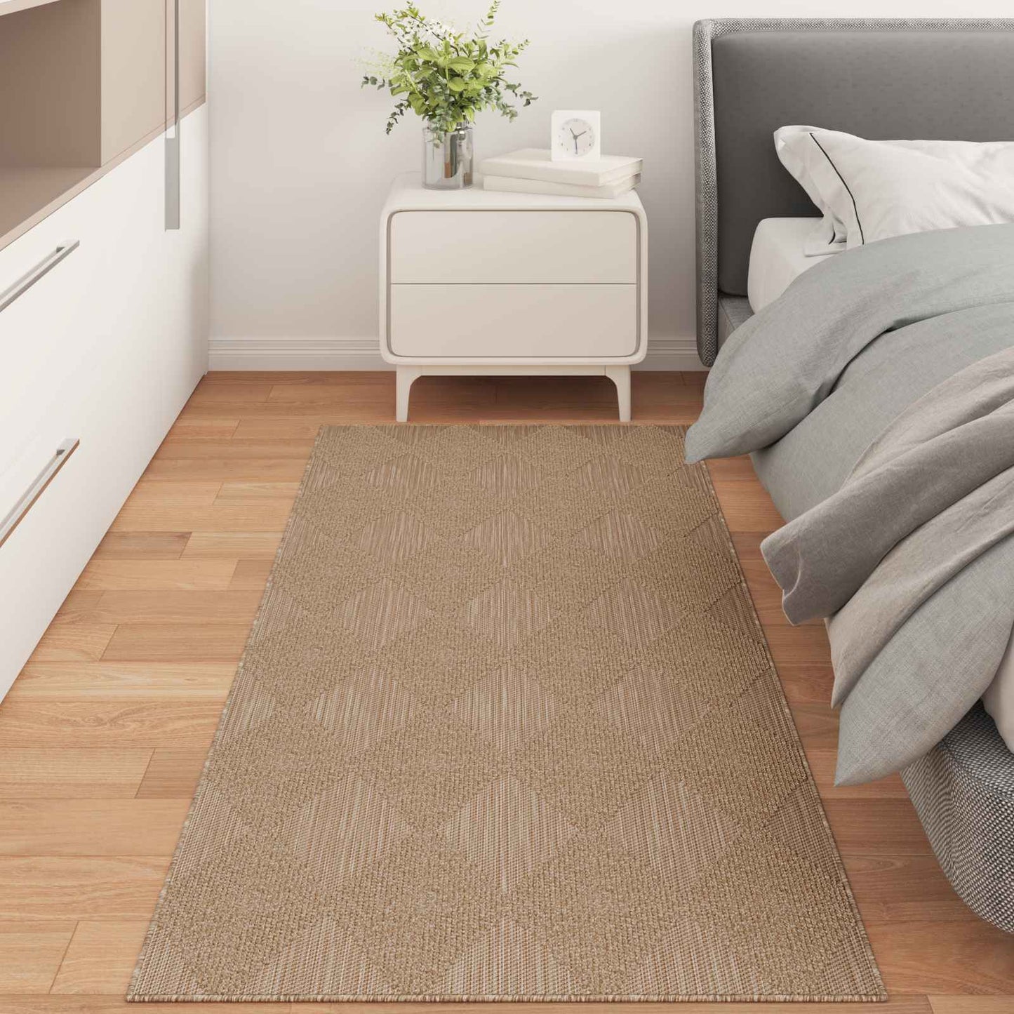 Vidaxx tapis rectangulaire huarte naturel 150 x 80 cm polyester