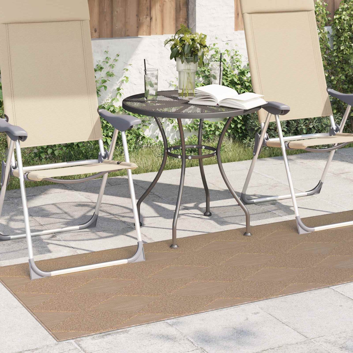 Vidaxx tapis rectangulaire huarte naturel 150 x 80 cm polyester