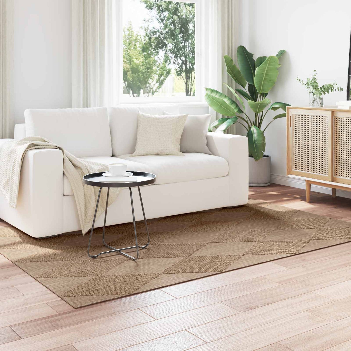 Vidaxx tapis rectangulaire huarte naturel 230 x 160 cm polyester