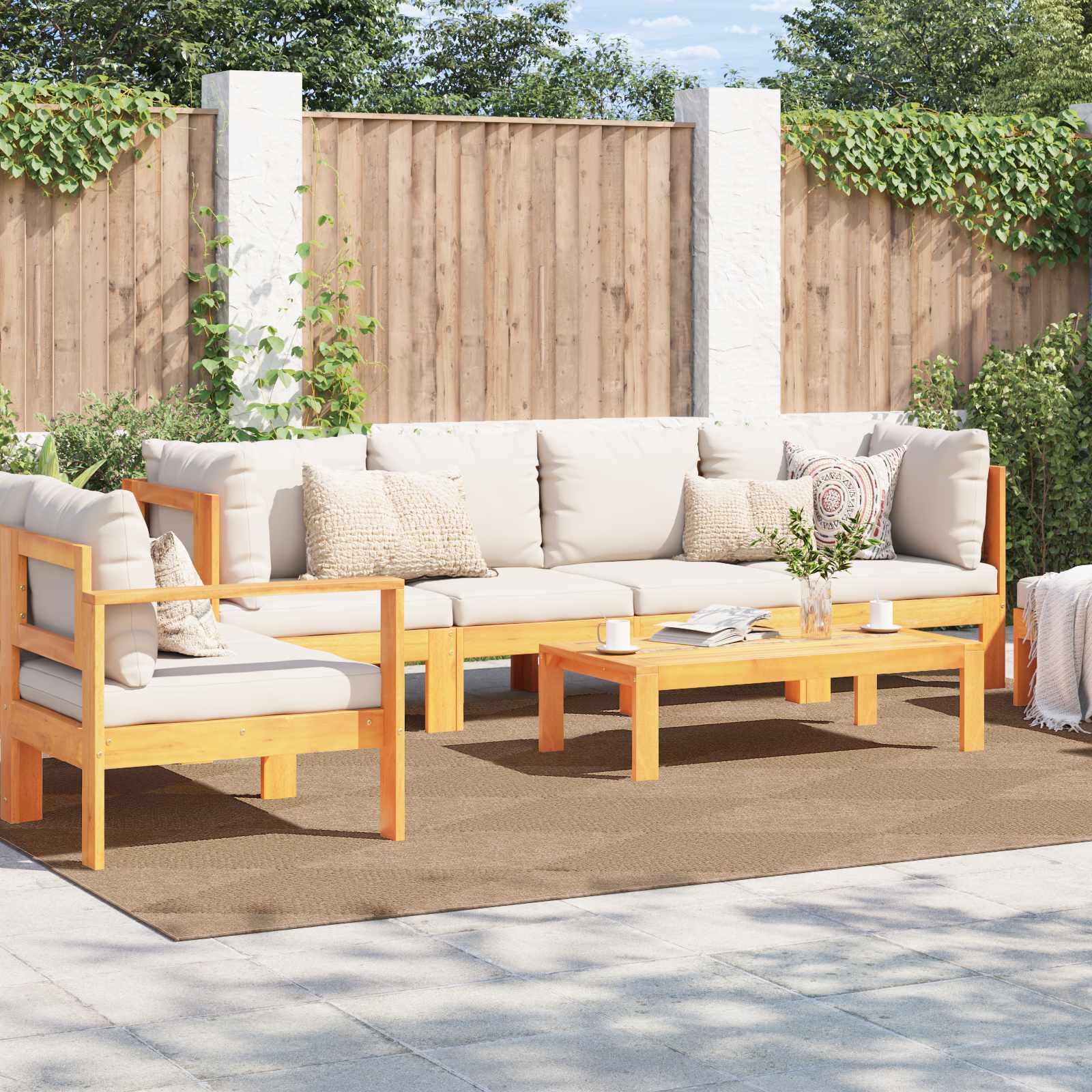 Vidaxx tapis rectangulaire huarte naturel 340 x 240 cm polyester