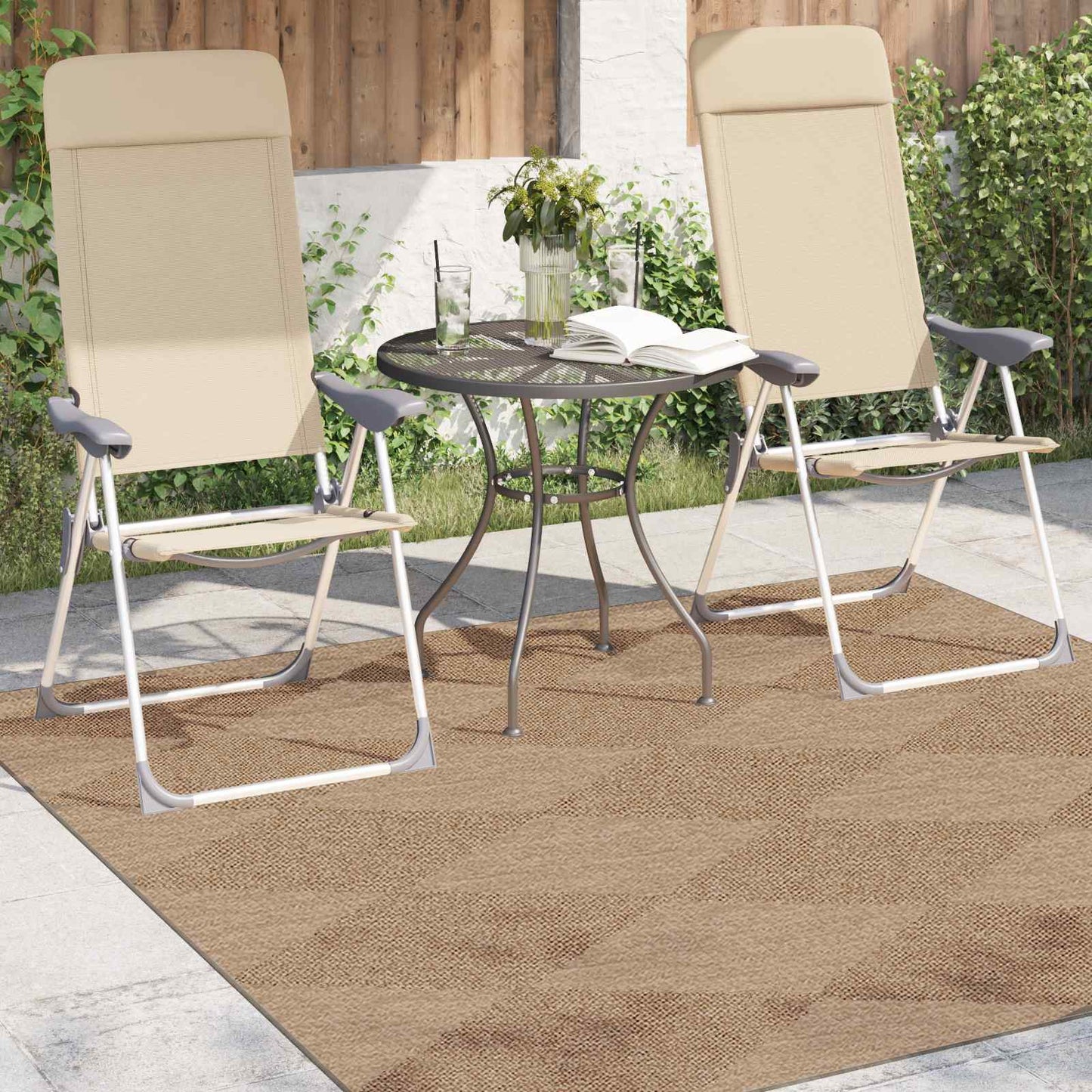 Vidaxx tapis carré huarte naturel 200 x 200 cm polyester