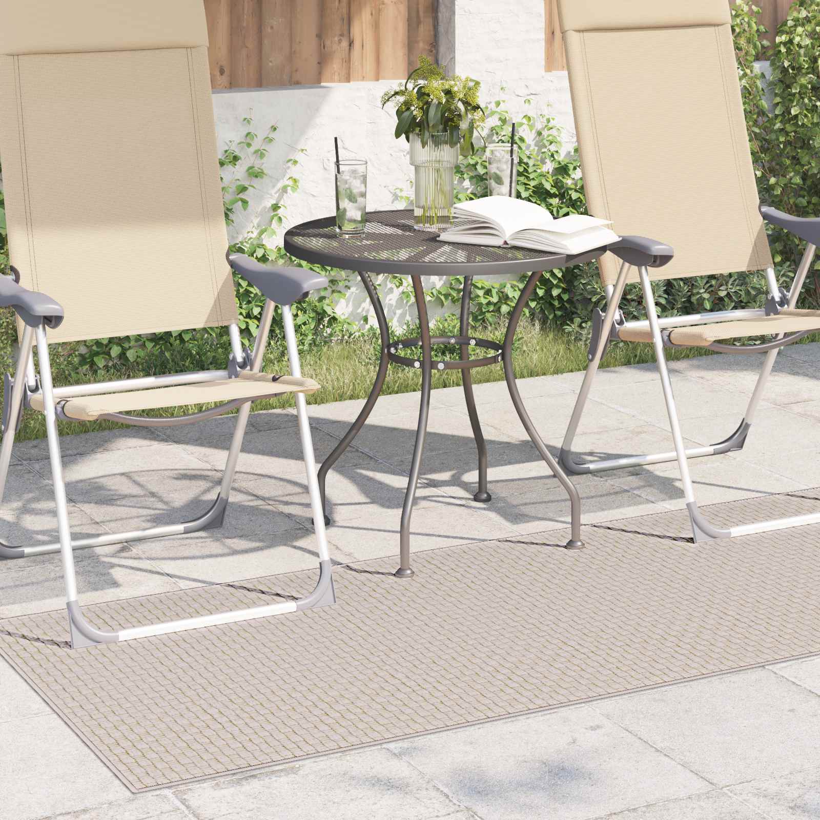 Vidaxx tapis rectangulaire huarte crème 200 x 80 cm polyester
