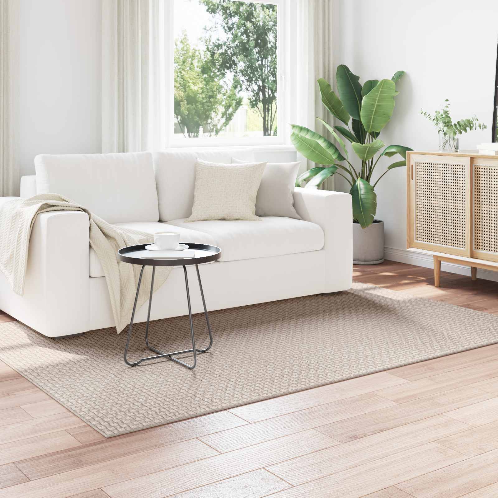 Vidaxx tapis rectangulaire huarte crème 200 x 140 cm polyester