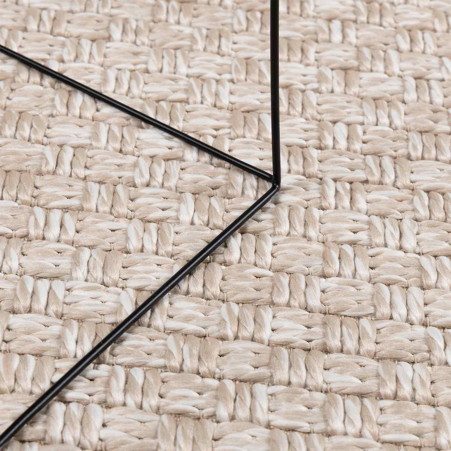 VidaXL tapis rond huarte crème ø 120 cm polyester