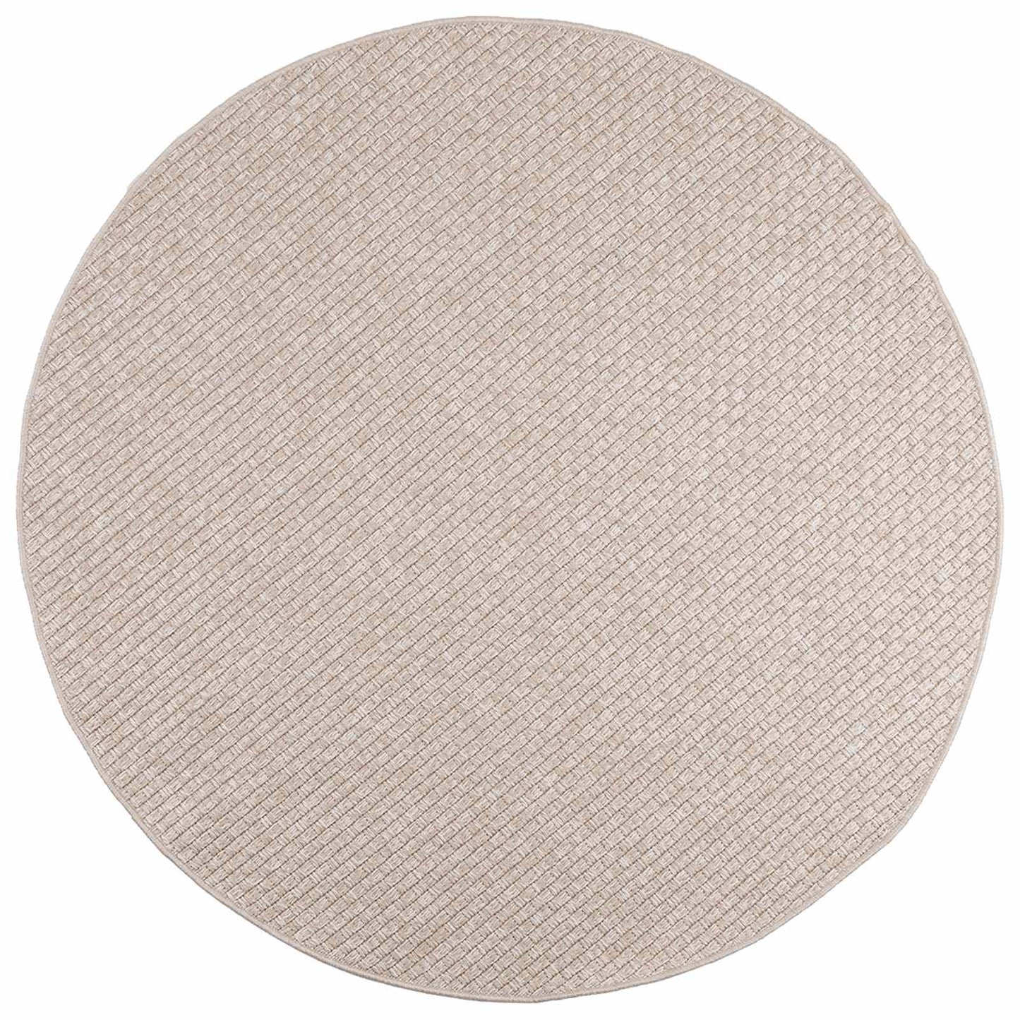 VidaXL tapis rond huarte crème ø 120 cm polyester