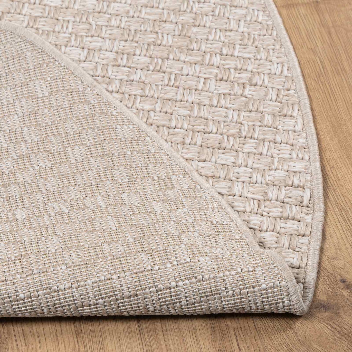 VidaXL tapis rond huarte crème ø 160 cm polyester