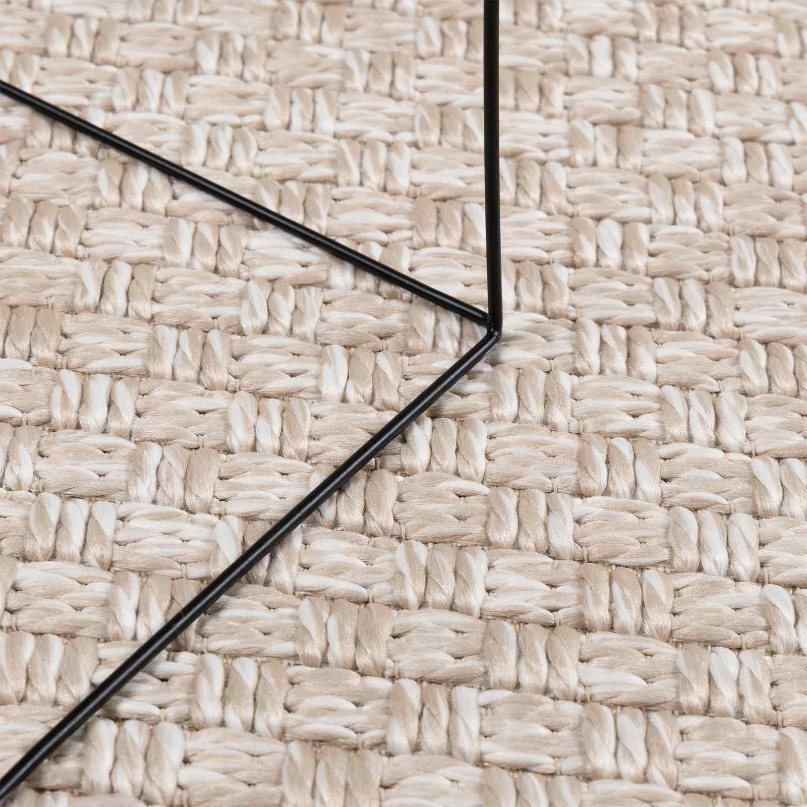 VidaXL tapis rond huarte crème ø 160 cm polyester