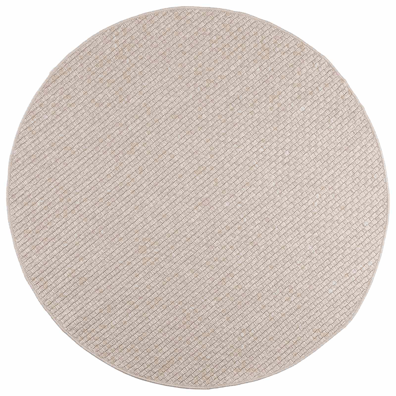 VidaXL tapis rond huarte crème ø 160 cm polyester