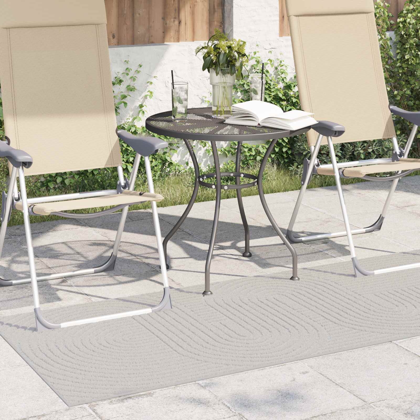 Vidaxx tapis rectangulaire huarte crème 150 x 80 cm polyester