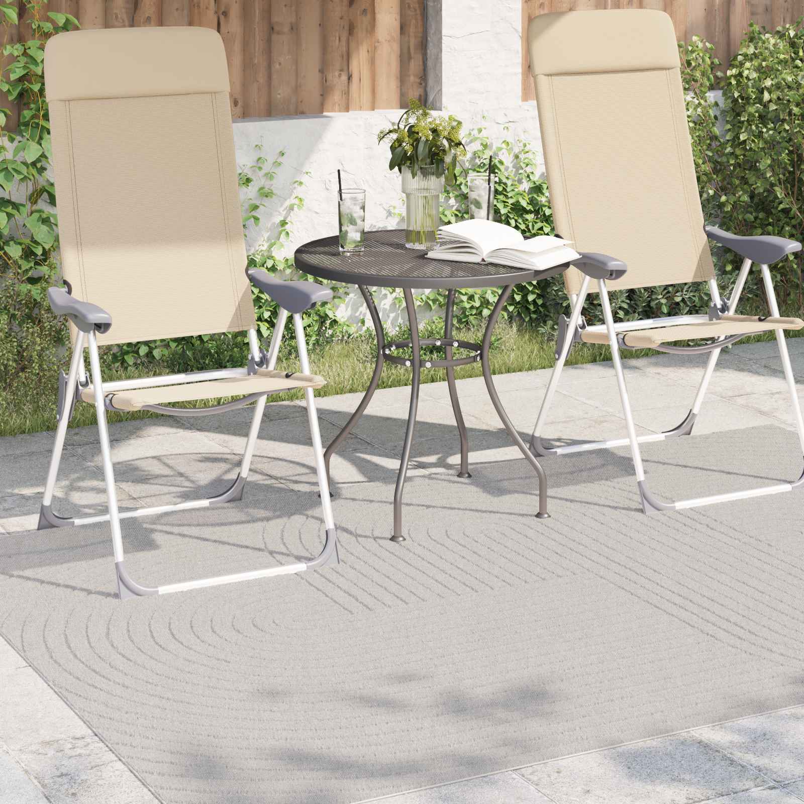 VidaXL tapis rectangulaire huarte crème 170 x 120 cm polyester