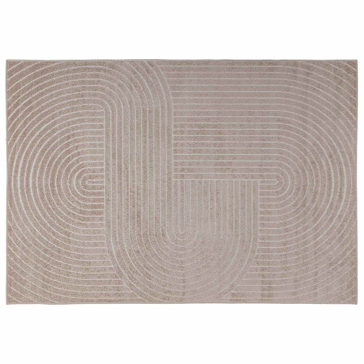VidaXL tapis rectangulaire huarte beige 200 x 140 cm polyester