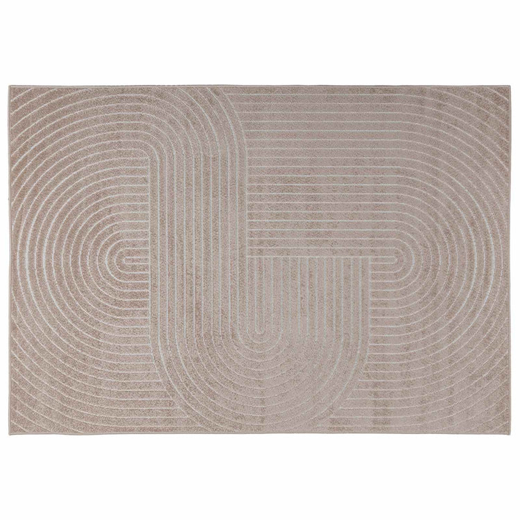 VidaXL tapis rectangulaire huarte beige 200 x 140 cm polyester