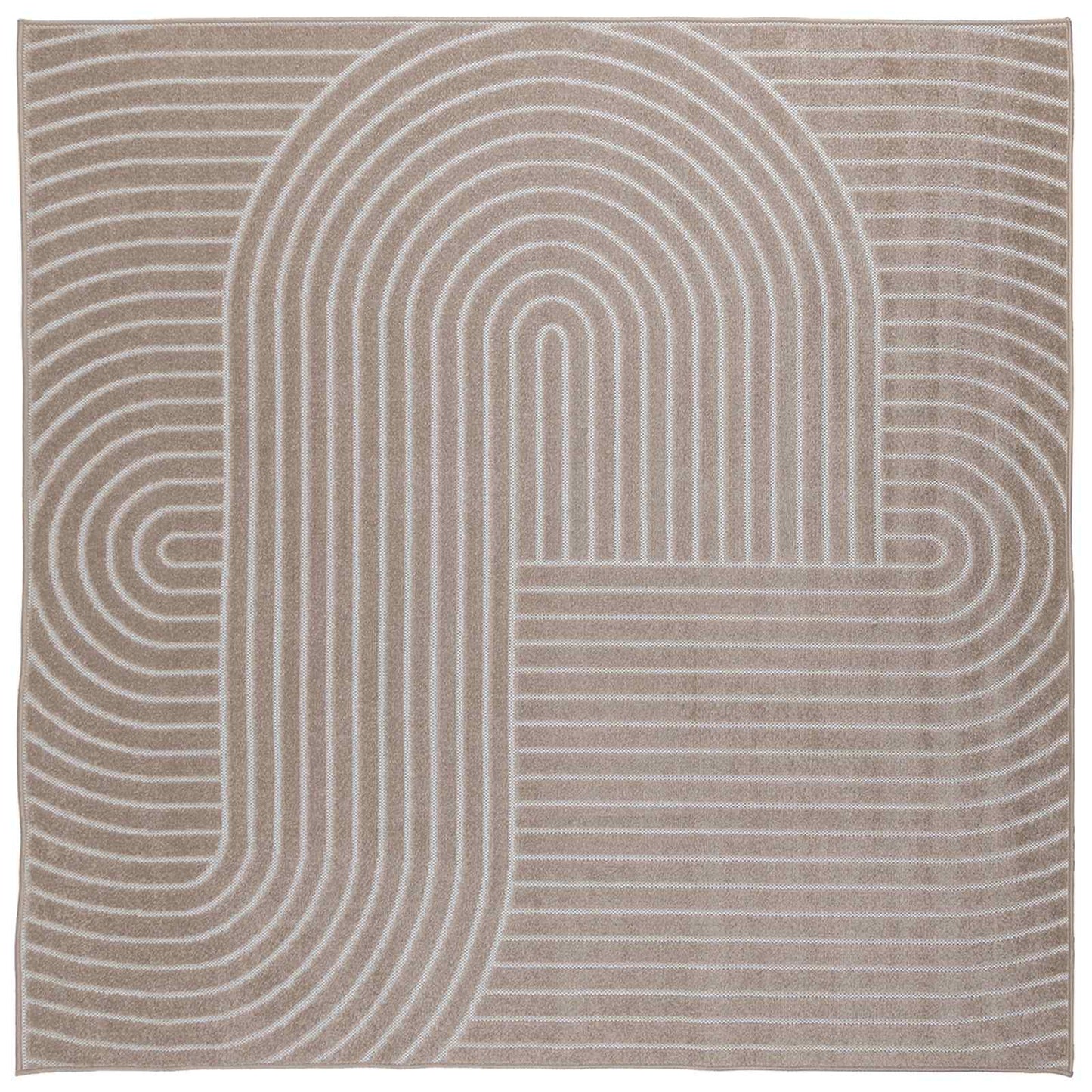 Vidaxx tapis carré huarte beige 120 x 120 cm polyester