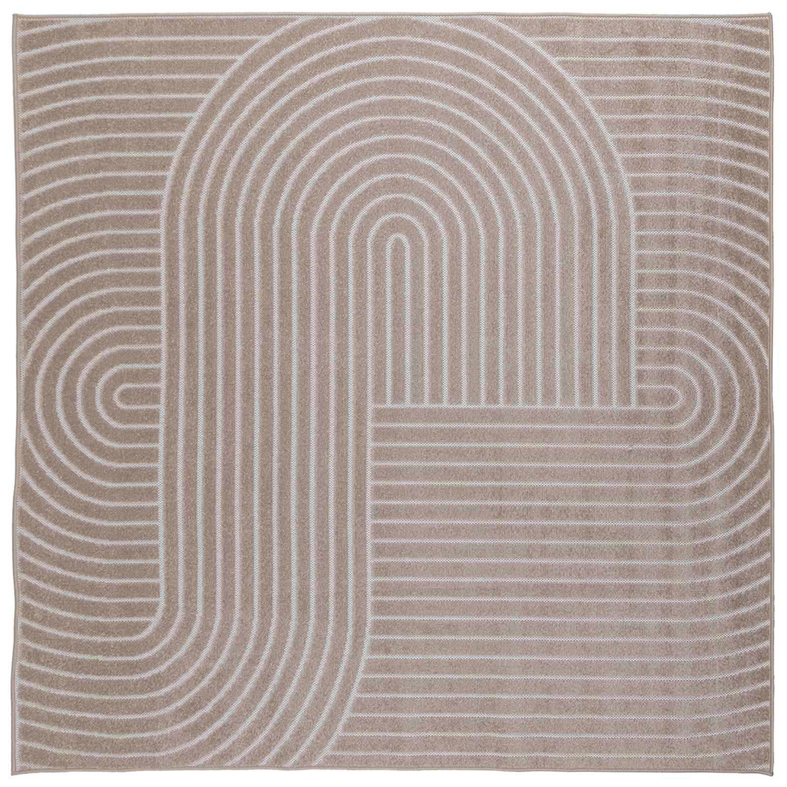 Vidaxx tapis carré huarte beige 120 x 120 cm polyester