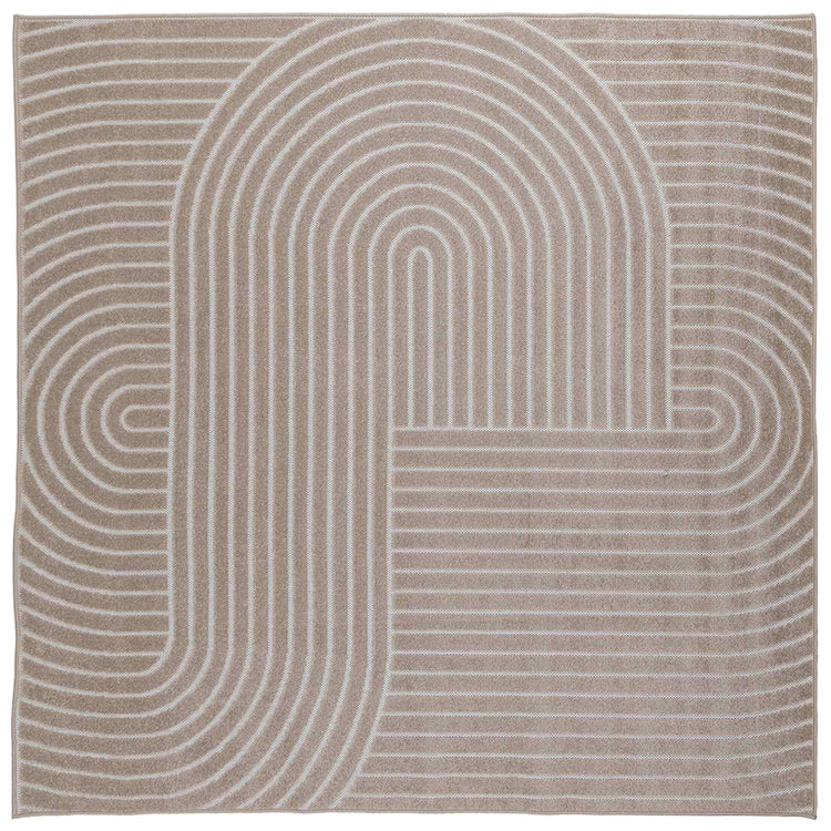 Vidaxx tapis carré huarte beige 120 x 120 cm polyester
