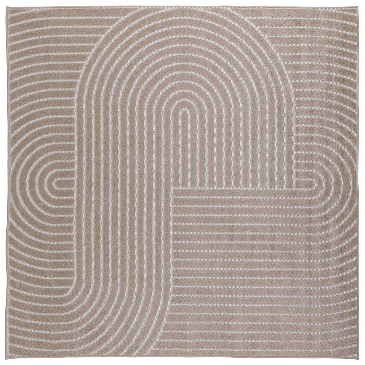 Vidaxx tapis carré huarte beige 200 x 200 cm polyester