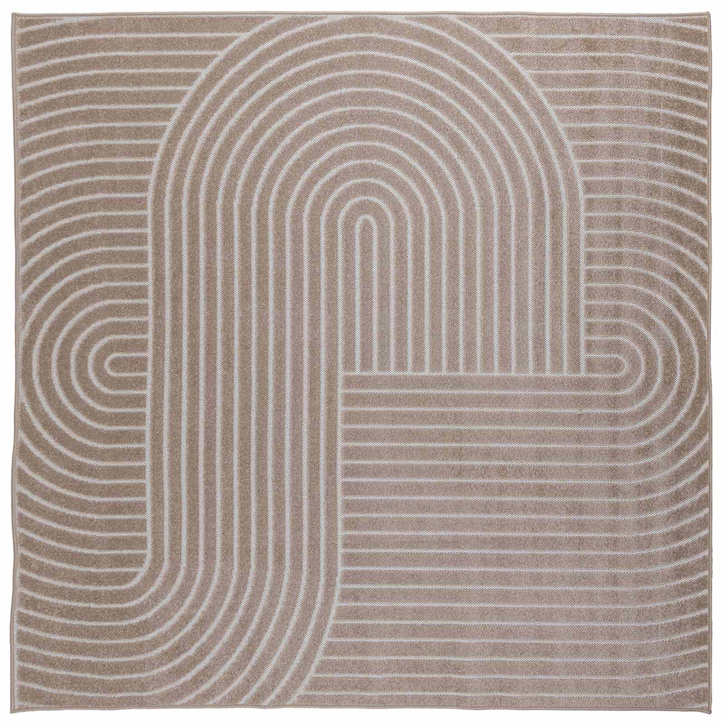 Vidaxx tapis carré huarte beige 240 x 240 cm polyester