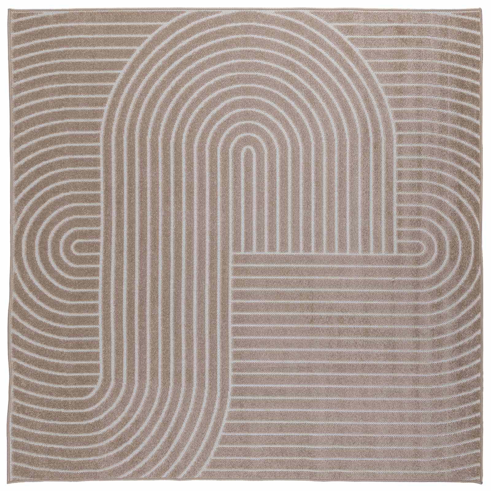 Vidaxx tapis carré huarte beige 240 x 240 cm polyester