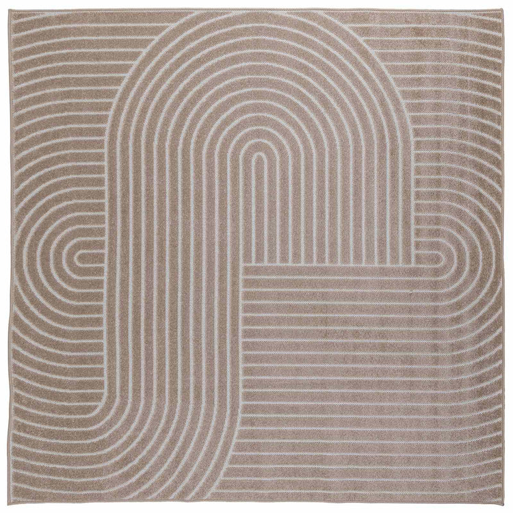 Vidaxx tapis carré huarte beige 240 x 240 cm polyester